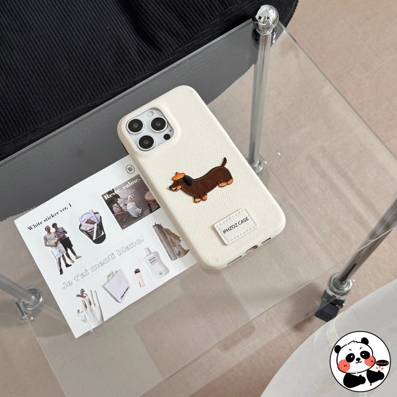 Vỏ Dachshund Thêu Cho Redmi 14R 14C Note 14 13 12 11 10 Pro Plus 5G 4G Vỏ Đơn Giản Hoạt Hình Dễ Thương Ins Style Vỏ Điện Thoại Mềm