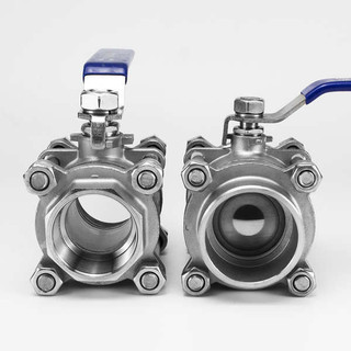 304 / 316l Van bi hàn bằng thép không gỉ ba mảnh 3PC Khóa dây bên trong Van bi ren bên trong Cặp hàn Q61F-16