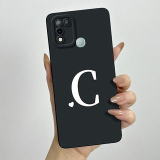 Dành Cho Infinix Hot 11 Play / Hot 10 Play X688B X688C Chữ Cái Ban Đầu Dễ Thương Bảo Vệ Ống Kính Chống Sốc Vỏ Điện Thoại Silicon Mềm