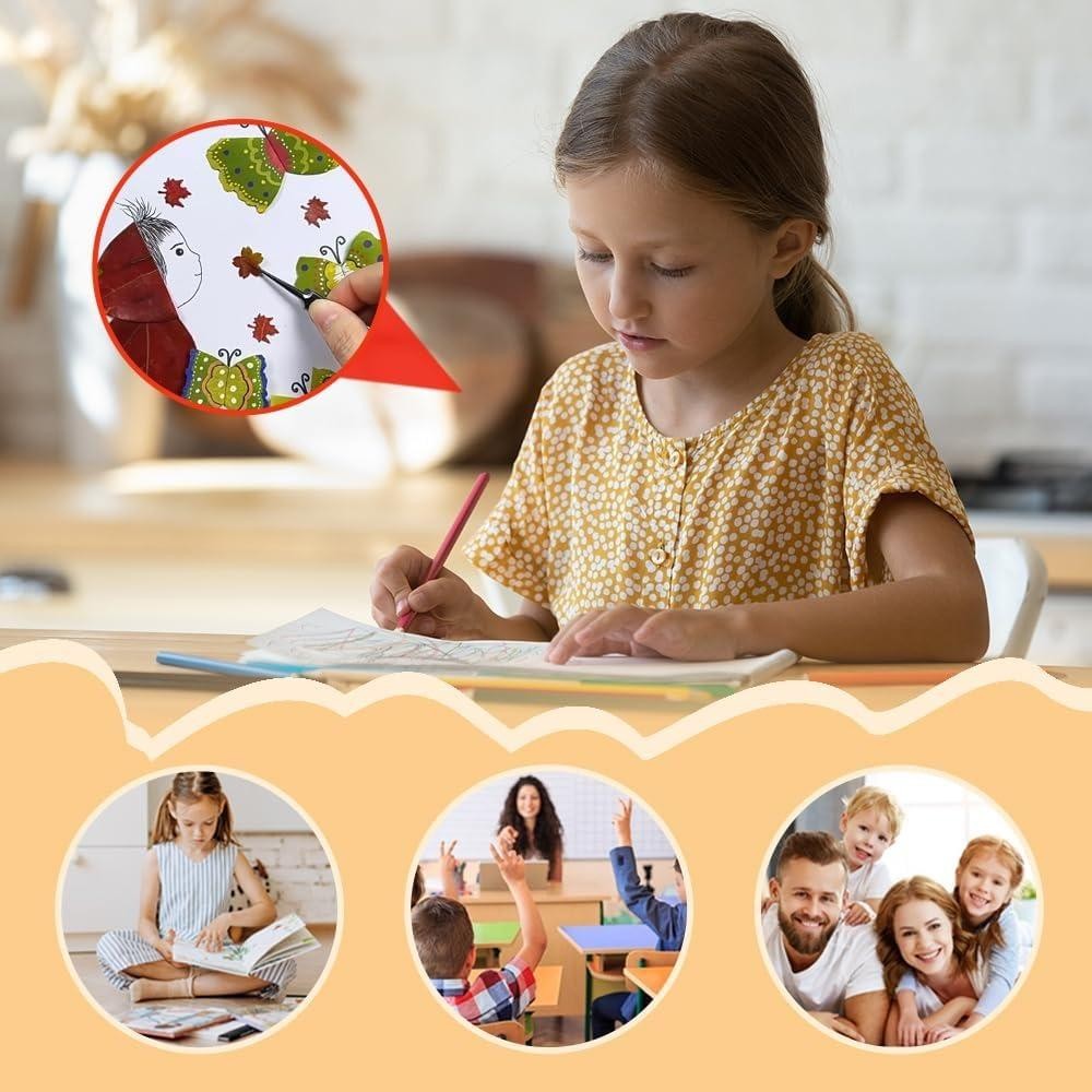 SNUGHOUSE Bộ hình đục lỗ thủ công dành cho trẻ em, có hộp lưu trữ Bộ thủ công DIY Kích thước nhỏ, các dự án DIY bằng nhựa Máy cắt hình dạng thủ công cho trẻ em từ sáu tuổi trở lên