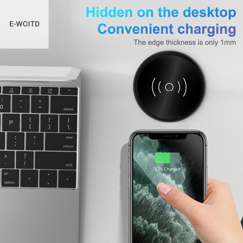 E-WOITD 15W Sạc Không Dây Nhanh Để Bàn Sạc Nhúng Điện Thoại Đa Năng Sạc Cảm Ứng Cho Huawei Oppo HNVN
