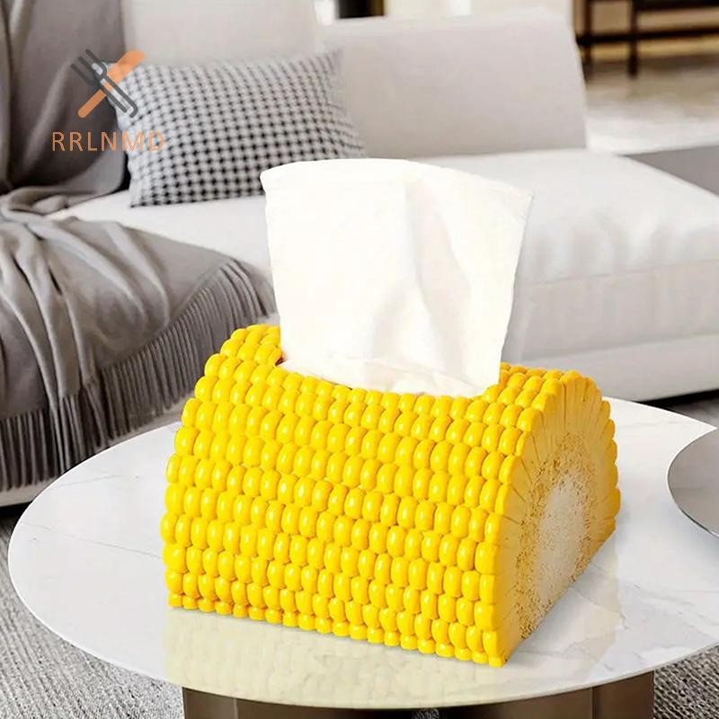 Rrlnmd Hộp Đựng Khăn Giấy Hình Ngô Trang Trí Hộp Đựng Khăn Giấy Thanh Lịch Hộp Bảo Quản Khăn Ăn Có Thể Đổ Lại Giá Đựng MỚI