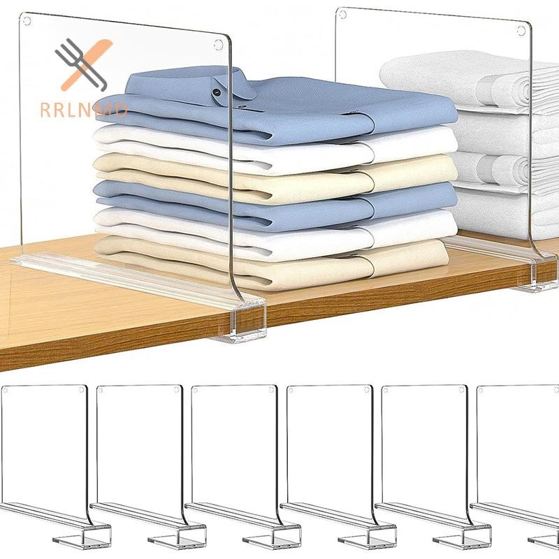 Rrlnmd 1 / 2 / 4 Kệ Tủ Quần Áo Trong Suốt Cho Tủ Quần Áo Sắp Xếp Quần Áo Chia Tủ Tủ Sách Chia Bách Ngăn MỚI