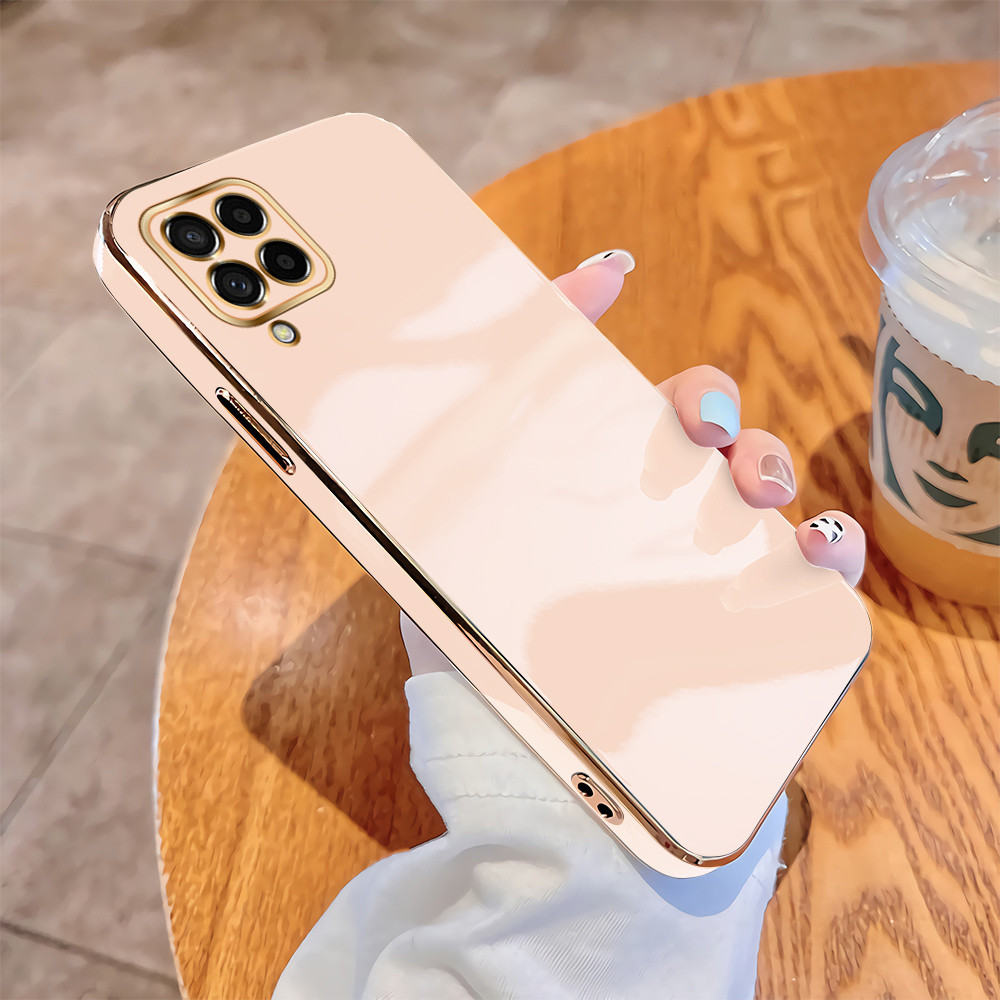Dành Cho Samsung Galaxy M54 M53 M33 M23 M14 5G M62 M32 M22 M12 Mềm Nguyên Bản Ốp Lưng Mạ Sang Trọng Mềm TPU Vỏ Chống Sốc