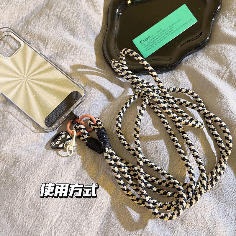 Đồ trang trí mèo Xiaoyu Điện thoại di động Chuỗi chéo Mặt dây chuyền nhỏ Đa năng có thể treo cổ