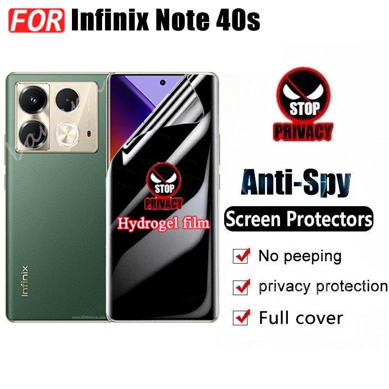 3 trong 1 Infinix Note 40s Full Cover Soft Privacy Hydrogel Film Bảo vệ màn hình cho Infinix Note 40 Pro + Note 40 Pro Plus Bảo vệ màn hình Kính ống kính máy ảnh