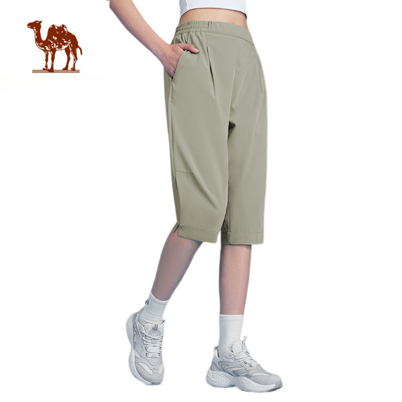 Ảnh Quần crop thể thao CAMEL CROWN Quần thể thao khô nhanh cho nam và nữ Quần thể thao chạy bộ cảm giác băng Quần short thoáng khí 1