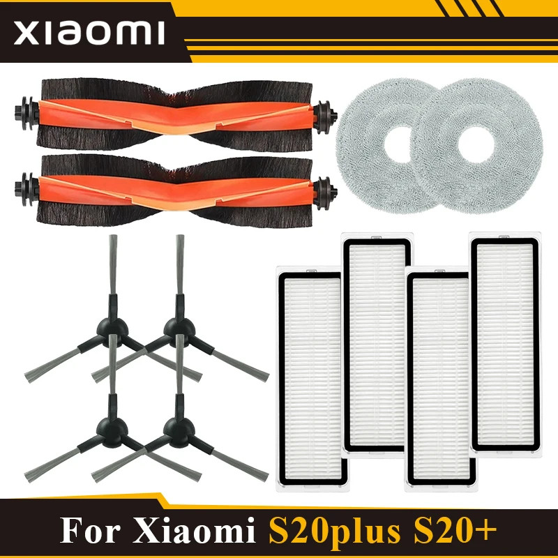 Xiaomi Robot hút bụi  S20 Plus / S20 + S10 Plus / B108GL / B105 / B108CN B113CN Phụ kiện Bộ lọc Bàn chải bên chính Cây lau nhà