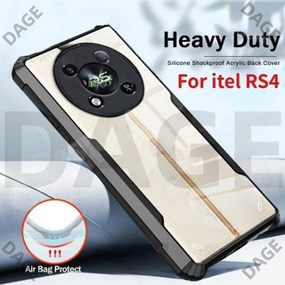 Cod cho itel RS4 4G 2024 Ốp điện thoại Acrylic cho itel RS4 itelRS4 R S4 RS 4 2024 Vỏ silicon mềm trong suốt chống sốc Vỏ bảo vệ TPU mềm