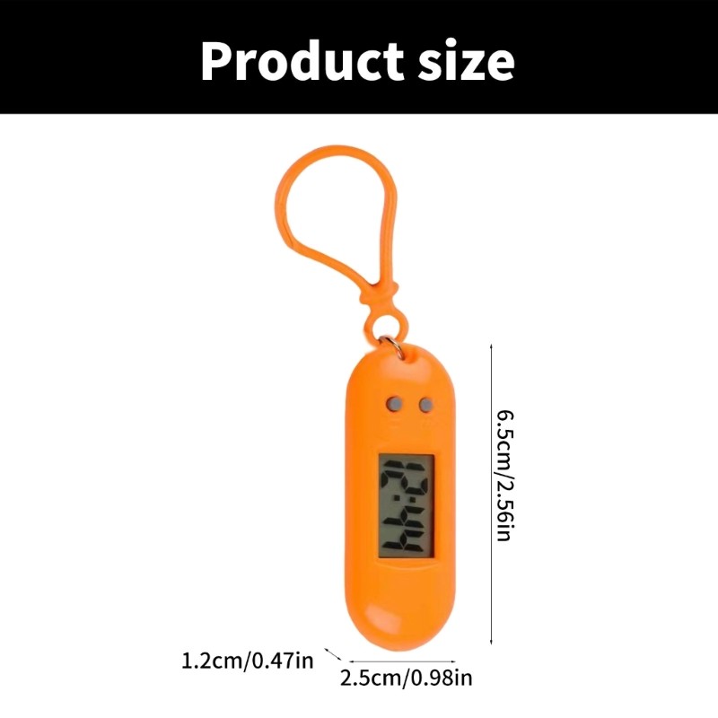LED Digital Keychain Pocket Watch Mini Portable Clock for Kids and Students Use
