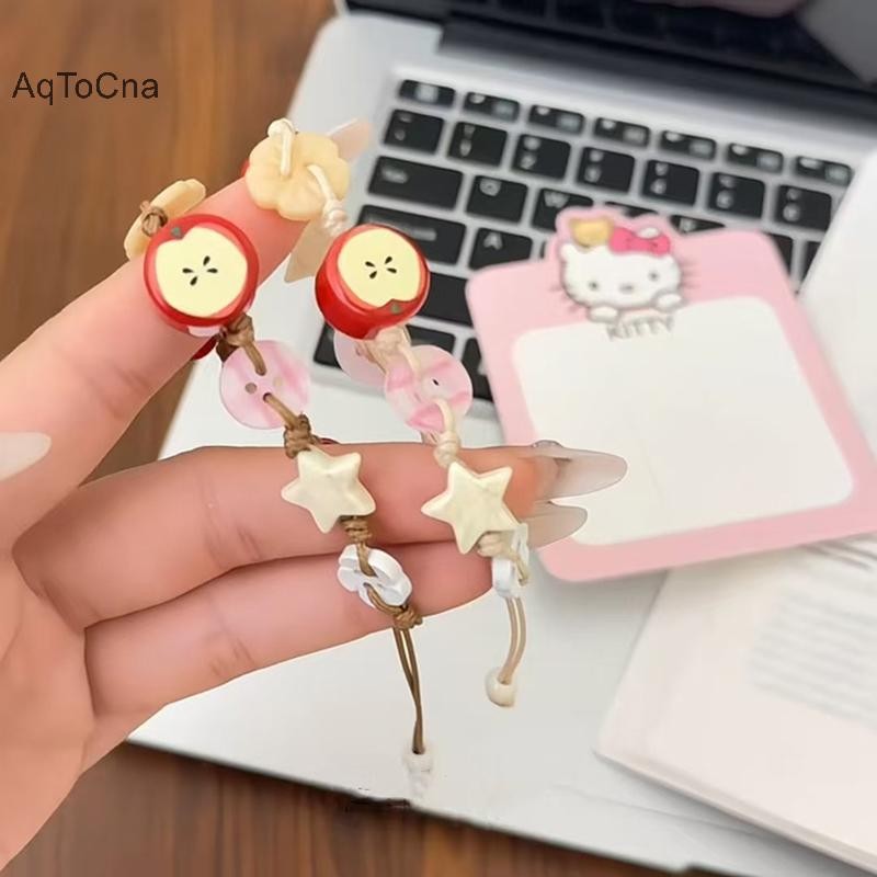 AqToCna Vintage Ngôi Sao Gốm Dây Vòng Tay Nữ Cô Gái Ngọt Ngào Phong Cách Bohemian Có Thể Điều Chỉnh Lắc Tay Trang Sức Phụ Kiện Quà Tặng HGVN