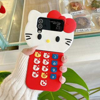 Ốp Điện Thoại Gấp Cho Samsung Galaxy Z Flip6 Flip5 Flip4 Flip3 Silicon Dễ Thương KT Cứng Điện Thoại