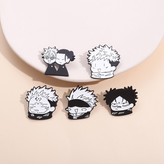 'Jujutsu Kaisen 'Huy hiệu nhân vật hoạt hình Nhật Bản Gojo Satoru Itadori Yuji Đen Trắng Hoạt hình Thổ Cẩm Ba lô Phụ kiện Quà tặng cho bạn bè