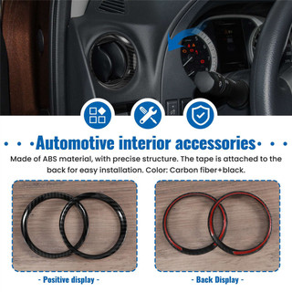 Dành Cho Xe Nissan Navara NP300 2016-2021 Sợi Carbon Phía Trước Ô Tô Điều Hòa AC Ổ Cắm Thông Hơi Khung Bao Viền Phụ Kiện
