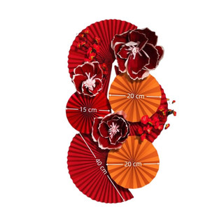 ASDFGER Hoa Phông Nền, Đồ Trang Trí Tường Giấy Thủ Công DIY, Đồ Dùng Tiệc May Mắn Đỏ 2025 Năm Trung Quốc Lễ Hội Mùa Xuân Nền Trang Trí Nhà