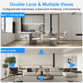 Smar 6MP Wifi Camera với màn hình kép hai chiều âm thanh bé màn hình trong nhà PTZ IP Camera CCTV