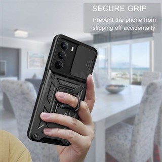 Ốp Điện Thoại Cho Realme C75 C75X C71 14X 14 14T 15T 15 Pro Note 70 70T 4G 5G 2025 Thời Trang Sang Trọng Kim Loại Giáp Vòng Giá Đỡ Đẩy Kéo Camera Vỏ Bảo Vệ Chống Sốc Vỏ Cứng