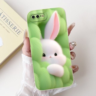 Dành Cho iPhone 7 8 Plus iPhone7 iPhone8 7Plus 8Plus Thỏ Dễ Thương Gấu Trúc Hoạt Hình Vỏ Bảo Vệ Ống Kính Silicon Mềm Vỏ Điện Thoại