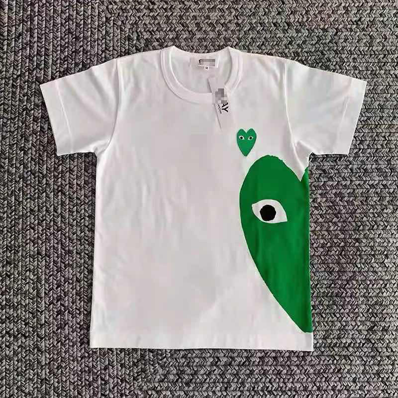 Áo thun Cotton ngắn tay nguyên chất dáng rộng chơi thường ngày Trái tim tình yêu Unisex Trái tim đỏ Bảo vệ Ling