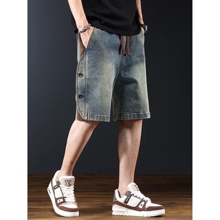 Quần Jean Nam DICHUANGZHE Quần Short Retro Thẳng Thường Ngày