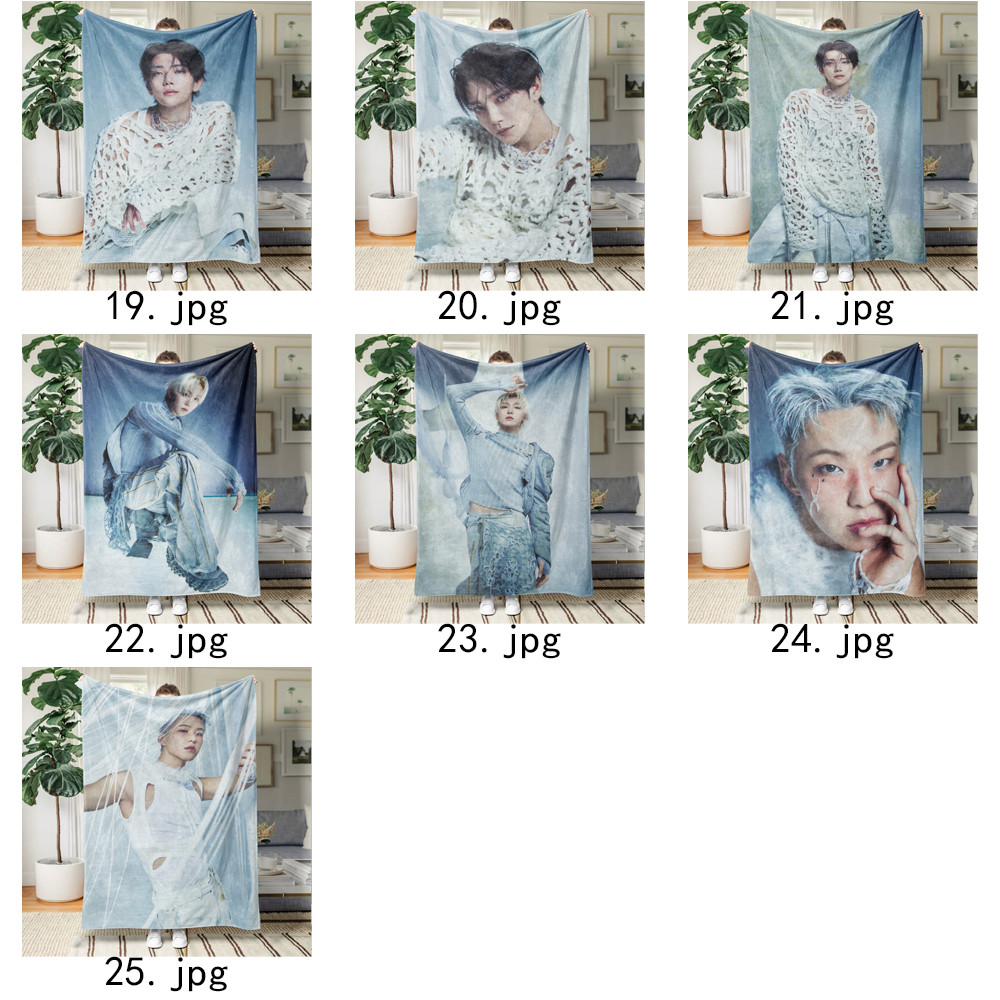 SEVENTEEN 'HAPPY BURSTDAY 'Chăn Flannel In một mặt Chăn Flannel Điều hòa không khí Chăn