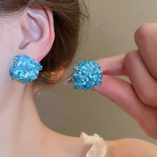 Thú Cưng Cánh Hoa Gạc Pha Lê Tua Rua Bông Tai Hồng Ngọt Ngào Đi Biển Phong Cách Kỳ Nghỉ Bông Tai Tính Khí Thời Trang Nữ