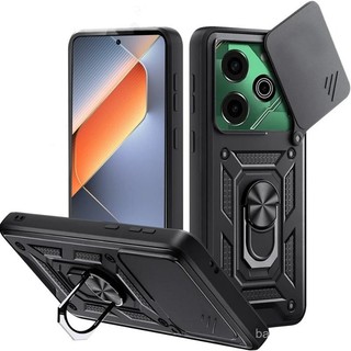 Ốp lưng cứng chống sốc nặng với chân đế kim loại cho Tecno Pova 6 Pro Neo Pova 5 Spark Go 2025 Spark 30C