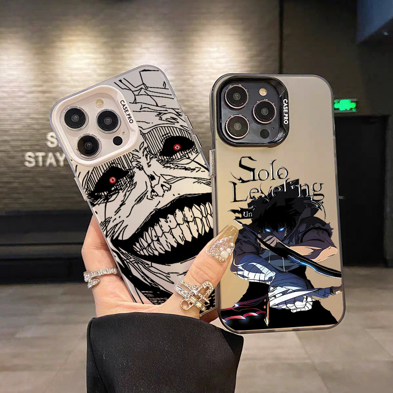 Anime Solo Leveling Cover Cho Samsung Galaxy S25 S24 S23 S22 S20 S21 Ultra Plus S20 FE S25 Edge 5G A51 A71 Shell Cool Print Premium IMD Armor Hard Acrylic Hợp Thời Trang
