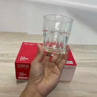 [Giá Xưởng] Bộ 6 Ly Thủy Tinh 8 Cạnh Cao Cấp PCD22001, Dung Tích 295ml – Ly Uống Cà Phê, Trà Đá