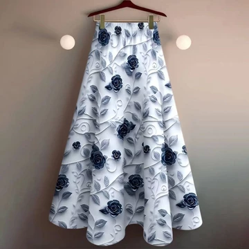 Váy Midi Váy Nữ Midi Midi 633944172706Phong Cách Mới Phong Cách Phương Tây In Hình Váy Xoay Lớn Ôm Hơn Nhìn Drapey Bao Thịt Trên @ -