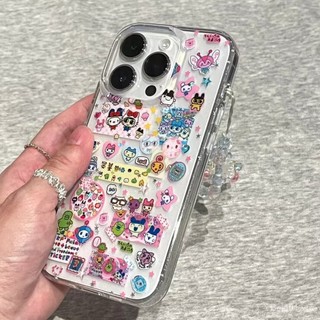 Ốp điện thoại cho iPhone phong cách Ins, sáng bóng, dễ thương, hoạt hình Tamagotchi, ốp cho iPhone 16/15/14, ốp mềm cho iPhone 13, ốp bảo vệ hình trái tim nữ tính cho iPhone XR WN2M