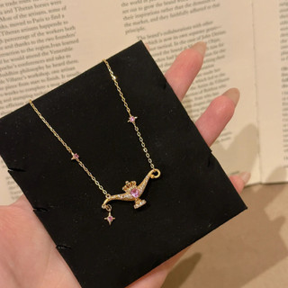 Châu Âu Mỹ ins Phong Cách Mới Micro-Ind Hồng Xương Đòn Dây Xích Nữ