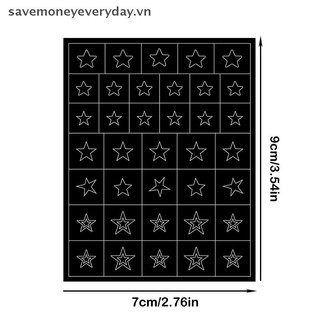 [savemoneyeveryday] Hallow Star Heart Nail Forms Fringe Tip Guides Sticker DIY Nail Art Tips Sticker Stencil Strips Dụng cụ làm móng tay Salon [vn]