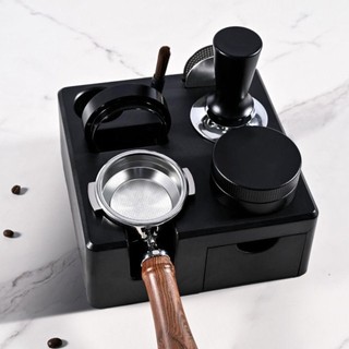 Trạm Tamping Cà Phê FEASTLY, 51 / 53 / 58mm Có Ngăn Kéo Bảo Quản Giá Đỡ Portafilter, Dụng Cụ Barista Cấp Chuyên Nghiệp Đa Năng