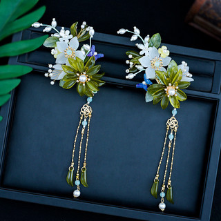 Mũ Đội Đầu Cổ Hanfu Siêu Cổ Tích Tua Rua Một Bộ Cổ Đầy Đủ Phong Cách Mới Bán Chạy Full Mũ Đội Đầu Ngưng Tụ Bộ Phụ Kiện Tóc 11.26 BZD0