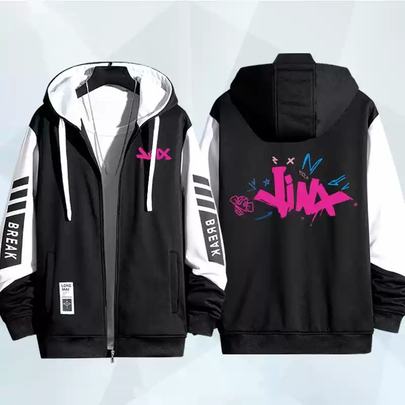 Áo Khoác Unisex Thiết Kế Arcane Jinx Từ LMHT