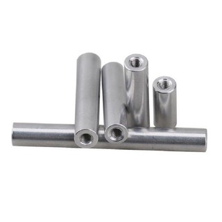 Đai ốc dài M5 Cột kết nối cột nhôm tròn Cột Hợp kim nhôm Cột trên cùng Cột hai đầu kéo dài ren trong kép