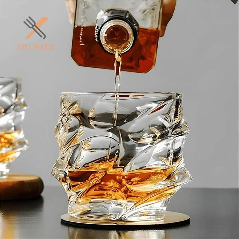 Rrlnmd 330ML Trong Suốt Whisky Thủy Tinh Nhật Bản Whisky Kính Cho Scotch Bourbon Rượu Gin Nước Cocktail Vintage Rượu Ly MỚI