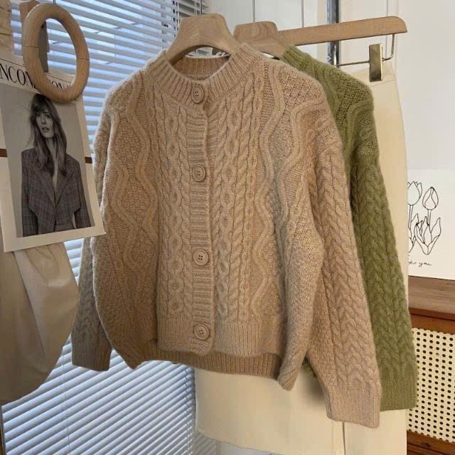 Áo cardigan len mùa đông cách điệu thiết kế họa tiết viền thừng chất liệu mềm mịn (CÓ BIG SIZE) BA SP250