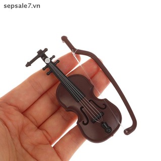 [-d] Mô phỏng vĩ cầm thu nhỏ Violin Handmade Để bàn Trang trí đàn violin Phụ kiện nhà búp bê không mùi {vn}