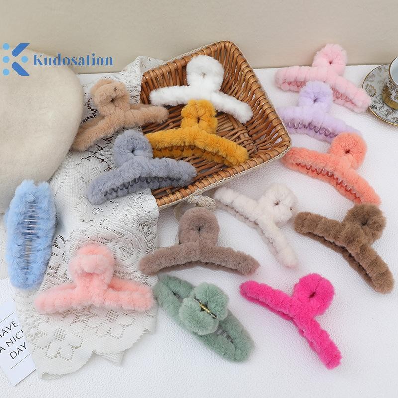 Kudosation Thu Đông Móng Vuốt Tóc Kẹp Thời Trang Vintage Chắc Chắn Tóc Hàn Quốc Phụ Kiện Dành Cho Nữ Bé Gái