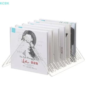 Acrylic 12 khe để bàn Ghi âm Giá đỡ hiển thị CD Giá đỡ lưu trữ Mặt bàn Bộ sưu tập Album [BK]