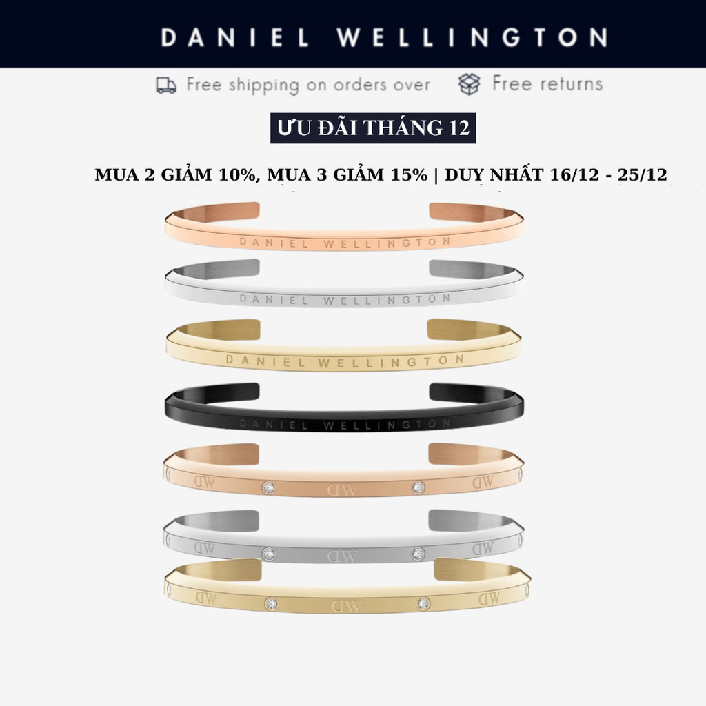 QUA T NG Vong Tay Daniel Wellington Classic Cuff V1 Lumine DW Chinh Hang Ch t Li u Thep Khong G Cao C p Shopee Vi t Nam