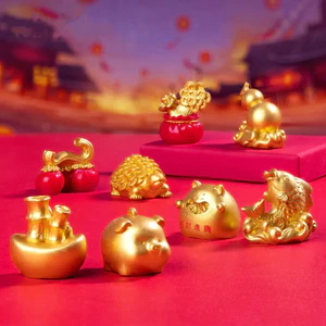 Sáng Tạo Năm Mới Mang Lại Sự Giàu Có Và Thịnh Vượng Cho Lợn Cây May Mắn Túi Mini Xe Gắn Cảnh Quan Đồ Trang Trí Rêu Micro Phong Cảnh Làm Vườn Đồ Trang Trí Nhựa DIY Thủ Công