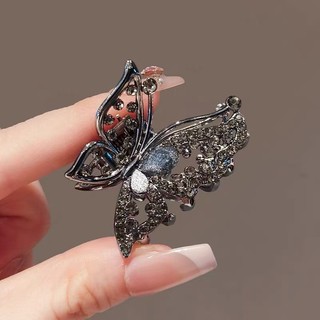 Mauropoli [Sẵn Sàng] Phong Cách Mới Niche Bướm Ba Chiều Kim Cương Giả Lấy Kẹp Tinh Tế Đơn Giản Gãy Tóc Nổ Nửa Phần Tóc Kích Thước Nhỏ Top Kẹp Tóc