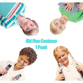 Bộ Râu, Ria Mép Giả Hoá Trang Người Cao Tuổi Nam Trung Niên Qiqishop HaminStore