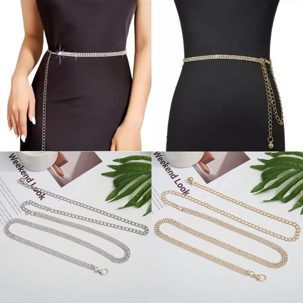 Dây thắt lưng MERIGGIARE, Dây thắt lưng kim cương giả sáng bóng, Dây thắt lưng mỏng có thể điều chỉnh bằng kim loại thanh lịch dành cho nữ Áo khoác