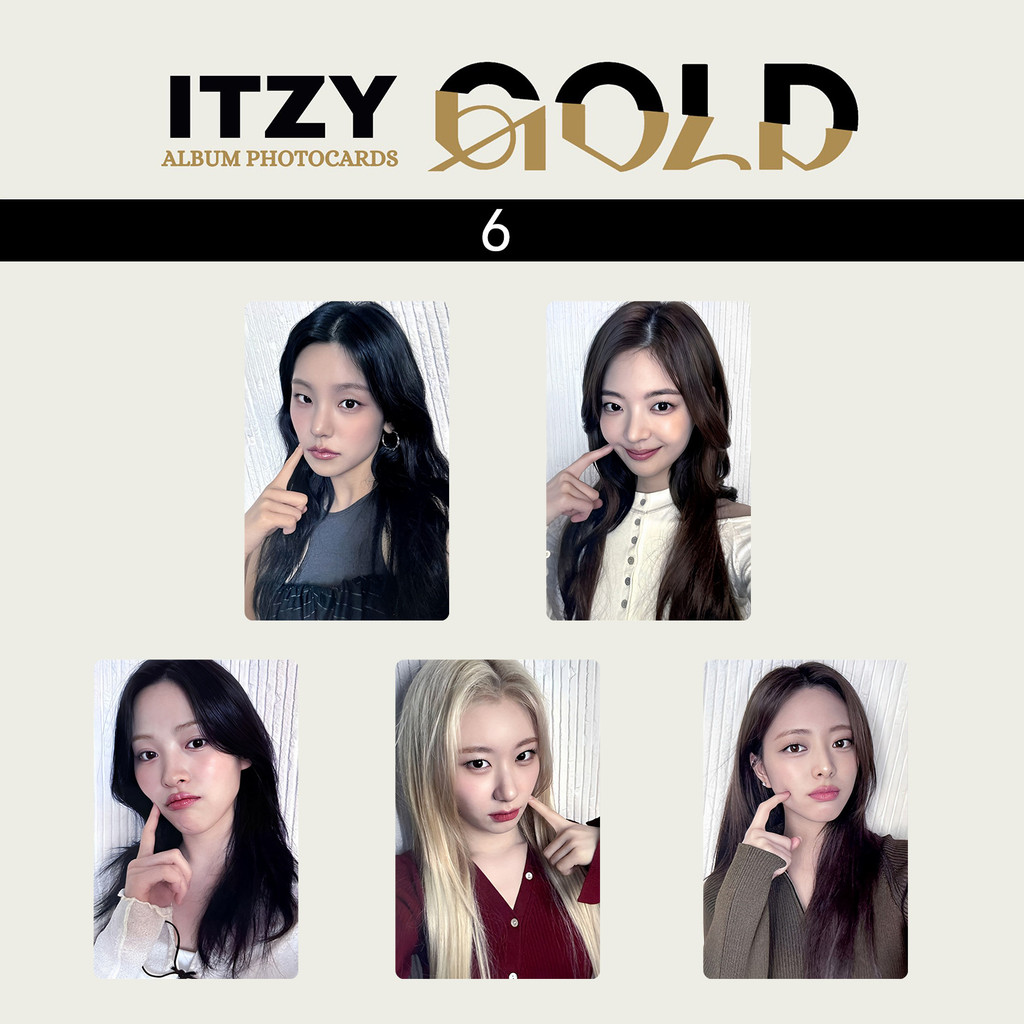 5 Cái / bộ ITZY GOLD Lomo Card Algorhythm Album Giáng Sinh Giết ĐÔI CỦA TÔI Thiệp Chúc Mừng Mùa Chaeryeong Yuna Lia Ryujin Yeji Bưu Thiếp Kpop YM