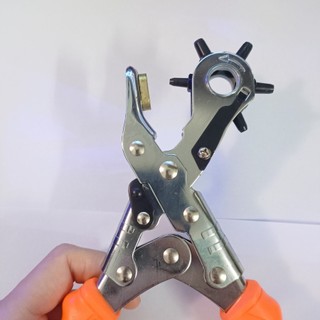 Kìm Bấm Lỗ Dây Nịt Kapusi K-8158 thép carbon, cán được bọc nhựa, có trợ lựcKouritsu Kapusi Official Store