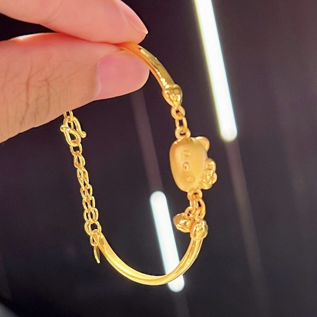 ❣️[Hộp Quà Tặng] Vòng Tay Vàng HelloKitty Hello Kitty Vòng Tay Ánh Sáng Dễ Thương Sang Trọng ins Thiết Kế Niche Quà Tặng Sinh Nhật Cao Cấp Cho Bạn Gái Cho Mẹ